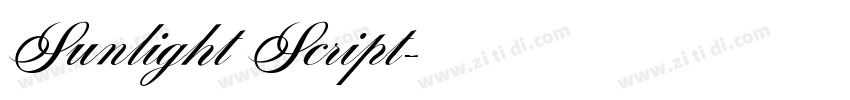Sunlight Script字体转换